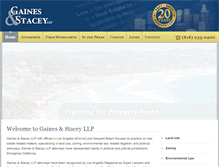 Tablet Screenshot of gaineslaw.com
